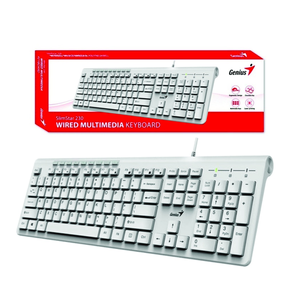TECLADO GENIUS SLIMSTAR 126 WHITE